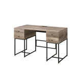 Desirre Rustic Oak & Black Desk Model 92640 By ACME Furniture